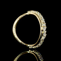 14K Yellow Gold Mixed Shape Eternity Band with Princess, Pear, and Round Brilliant Lab Diamonds - 0.92 Carats Total Diamond Weight - Covaloro Fine Jewelry