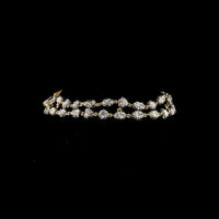 14K Yellow Gold Mixed Shape Station Bracelet with Heart, Oval, Pear & Round Lab Diamonds - 8.51 Carats Total Diamond Weight - Covaloro Fine Jewelry