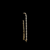 14K Yellow Gold Mixed Shape Station Bracelet with Oval, Emerald, Round, and Marquise Lab Diamonds - 3.98 Carat Total Diamond Weight - Covaloro Fine Jewelry