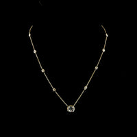 14K Yellow Gold Mixed Shape Station Necklace with Bezel Set Lab Diamonds - 3.05 Carat Total Diamond Weight - Covaloro Fine Jewelry
