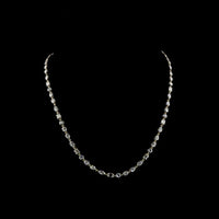 14K Yellow Gold Mixed Shape Station Necklace with Emerald, Marquise, Oval, and Pear Lab Diamonds in East-West Prong and Bezel Settings with Black Rhodium Accents - 11.27 Carats Total Diamond Weight - Covaloro Fine Jewelry