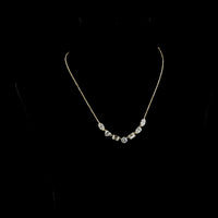 14K Yellow Gold Mixed Shape Station Necklace with Heart, Marquise, Emerald, and Pear Cut Lab Diamonds - 5.41 Carat Total Weight - Covaloro Fine Jewelry