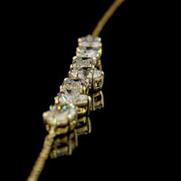 14K Yellow Gold Mixed Shape Station Necklace with Heart, Marquise, Emerald, and Pear Cut Lab Diamonds - 5.41 Carat Total Weight - Covaloro Fine Jewelry