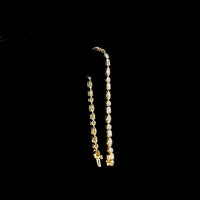 14K Yellow Gold Mixed Shape Tennis Bracelet with Bezel Set Lab Diamonds - Emerald, Marquise, and Round Cuts - 5.78 Carat Total Diamond Weight - Covaloro Fine Jewelry