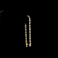 14K Yellow Gold Mixed Shape Tennis Bracelet with Bezel Set Marquise, Emerald, Round, and Oval Lab Diamonds - 6.01 Carat Total Weight - Covaloro Fine Jewelry