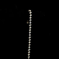 14K Yellow Gold Mixed Shape Tennis Bracelet with Inclined Prong Set Emerald & Brilliant Cut Lab Diamonds - 3.84 Total Carat Weight - Covaloro Fine Jewelry