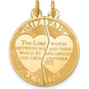 14K Yellow Gold Mizpah Coin Two-Piece Round Charm Pendant with Engraved Genesis 31:49 Script by Oro Pregiato