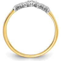 14K Yellow Gold MOM Ring with Round Diamond - 0.01 Carat Total Diamond Weight by 0