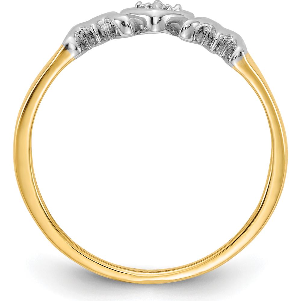 14K Yellow Gold MOM Ring with Round Diamond - 0.01 Carat Total Diamond Weight by 0
