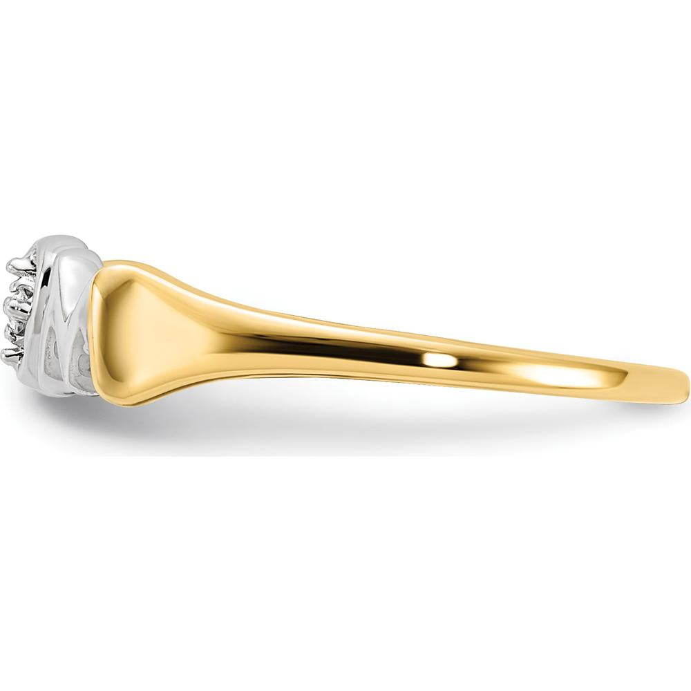 14K Yellow Gold MOM Ring with Round Diamond - 0.01 Carat Total Diamond Weight by 0