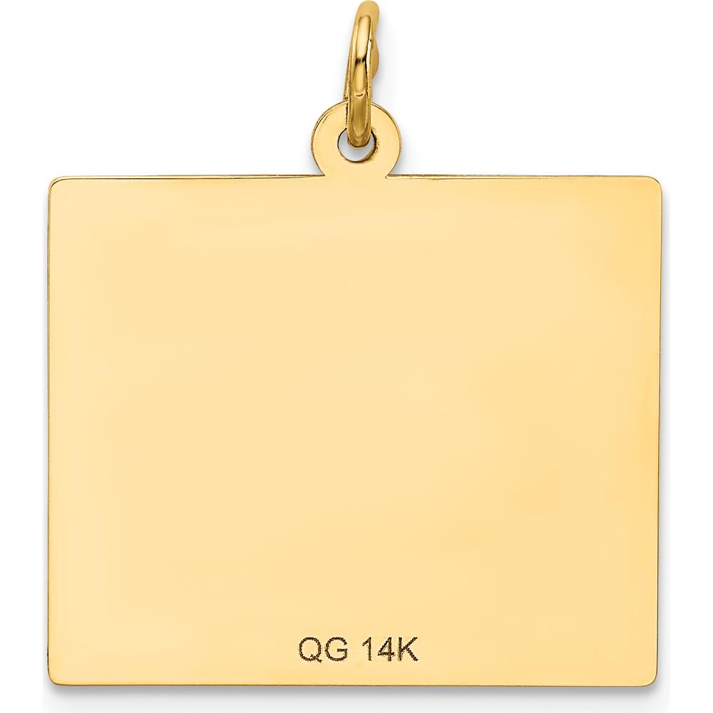 14K Yellow Gold "Monday the First Day" Engravable Calendar Pendant - Timeless Personalized Charm by Oro Pregiato