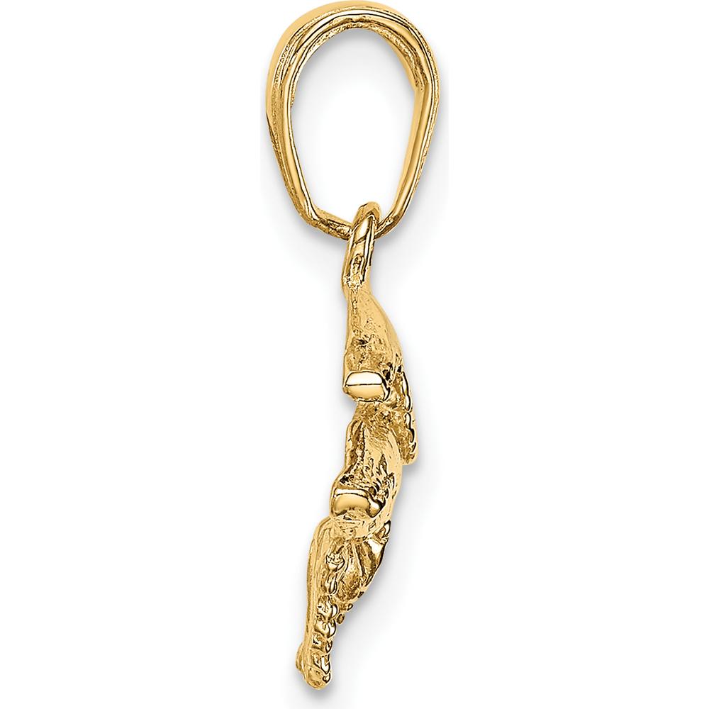 14K Yellow Gold Mother and Baby Humpback Whale Pendant - Symbol of Family and Nature by Oro Pregiato