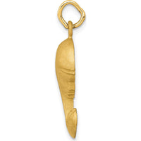 14K Yellow Gold Mother and Baby Pendant Charm - 27mm Long by Oro Pregiato