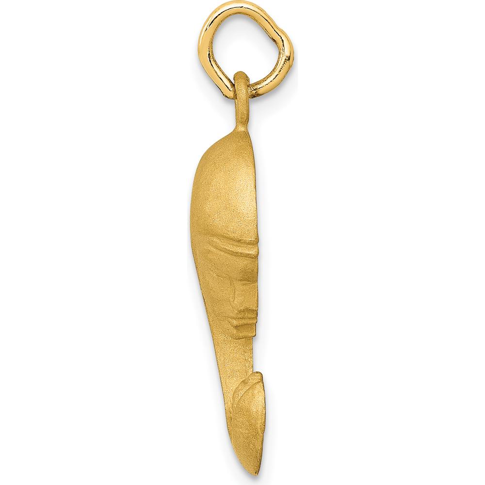 14K Yellow Gold Mother and Baby Pendant Charm - 27mm Long by Oro Pregiato