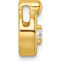 14K Yellow Gold Mother and Child Birthstone and Diamond Chain Slide Pendant - Customizable Design by Oro Pregiato