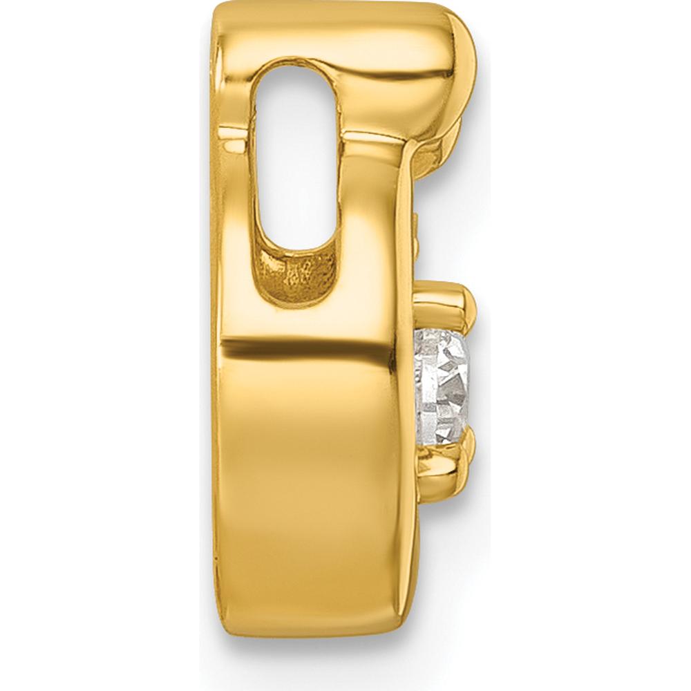 14K Yellow Gold Mother and Child Birthstone and Diamond Chain Slide Pendant - Customizable Design by Oro Pregiato