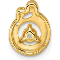 14K Yellow Gold Mother and Child Birthstone and Diamond Chain Slide Pendant - Customizable Design by Oro Pregiato
