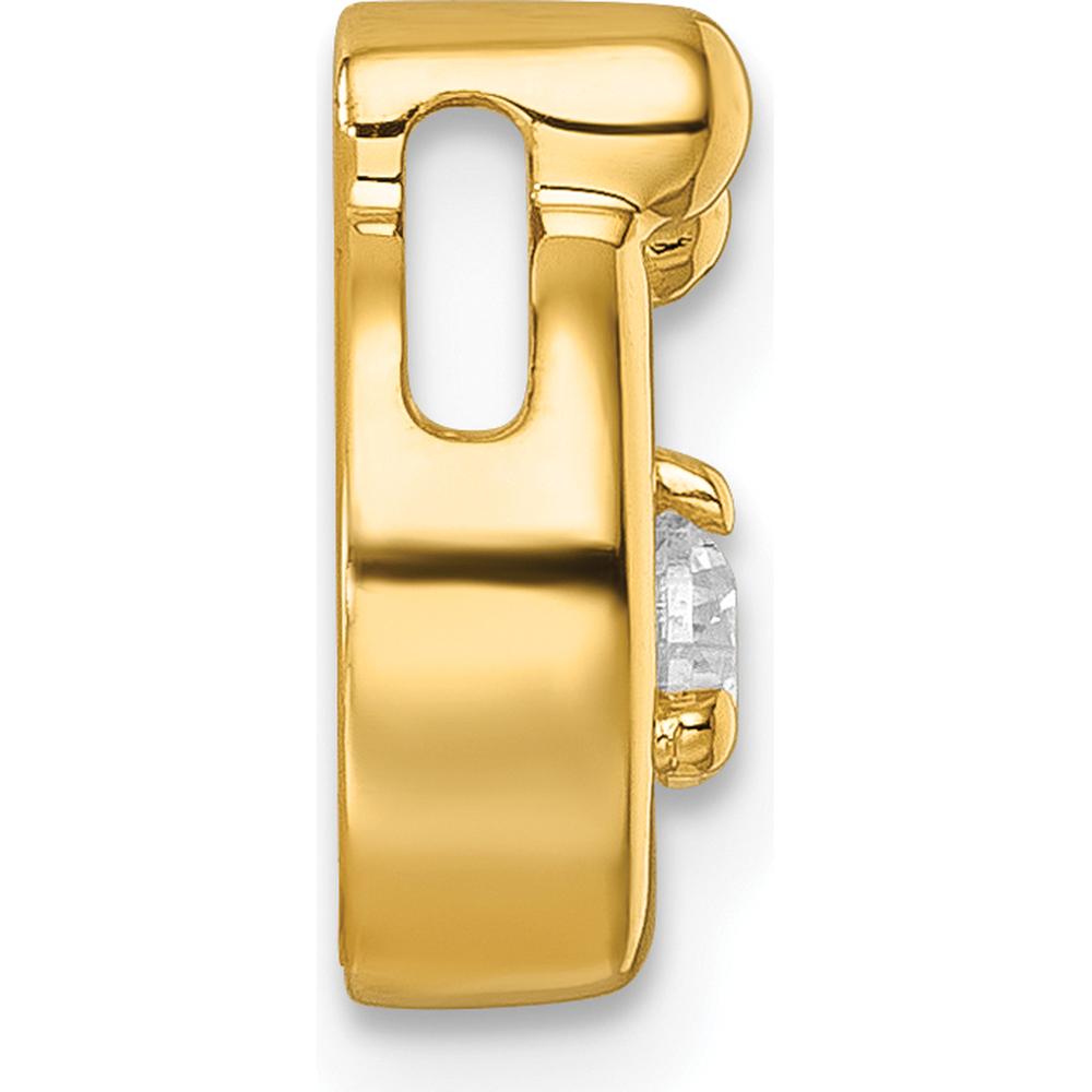 14K Yellow Gold Mother-Child Pendant with Diamond and Two Birthstones - Customizable Semi-Mount Design by Oro Pregiato