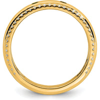 14K Yellow Gold Mother's Ring with 2 Birthstones and Diamond Accents - Custom Birthstone Jewelry for Her by Oro Pregiato