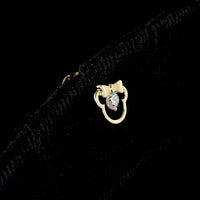 14K Yellow Gold Mouse Silhouette Stud Earrings with Bow Detail and Prong Set Round Lab Diamonds - 0.11 Carats Total Diamond Weight - Covaloro Fine Jewelry
