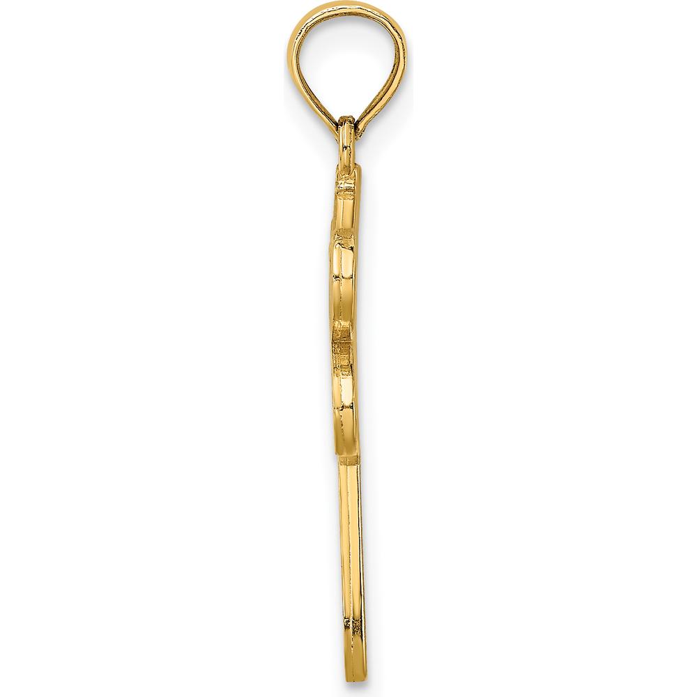14K Yellow Gold Multi-Color Enamel Dragonfly Charm Pendant - Vibrant Nature-Inspired Design by Oro Pregiato