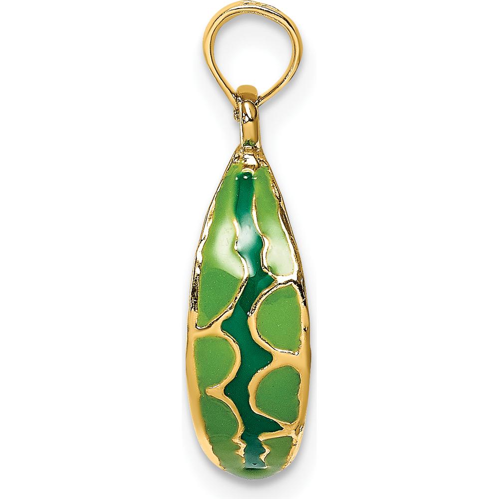 14K Yellow Gold Multi-color Enameled Watermelon 3D Charm by Oro Pregiato