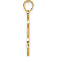 14K Yellow Gold Multi-Faith Symbol Pendant with Textured and Polished Finish by Oro Pregiato