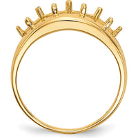 14K Yellow Gold Multicolor Princess-Cut Gemstone Ring for Women by Oro Pregiato