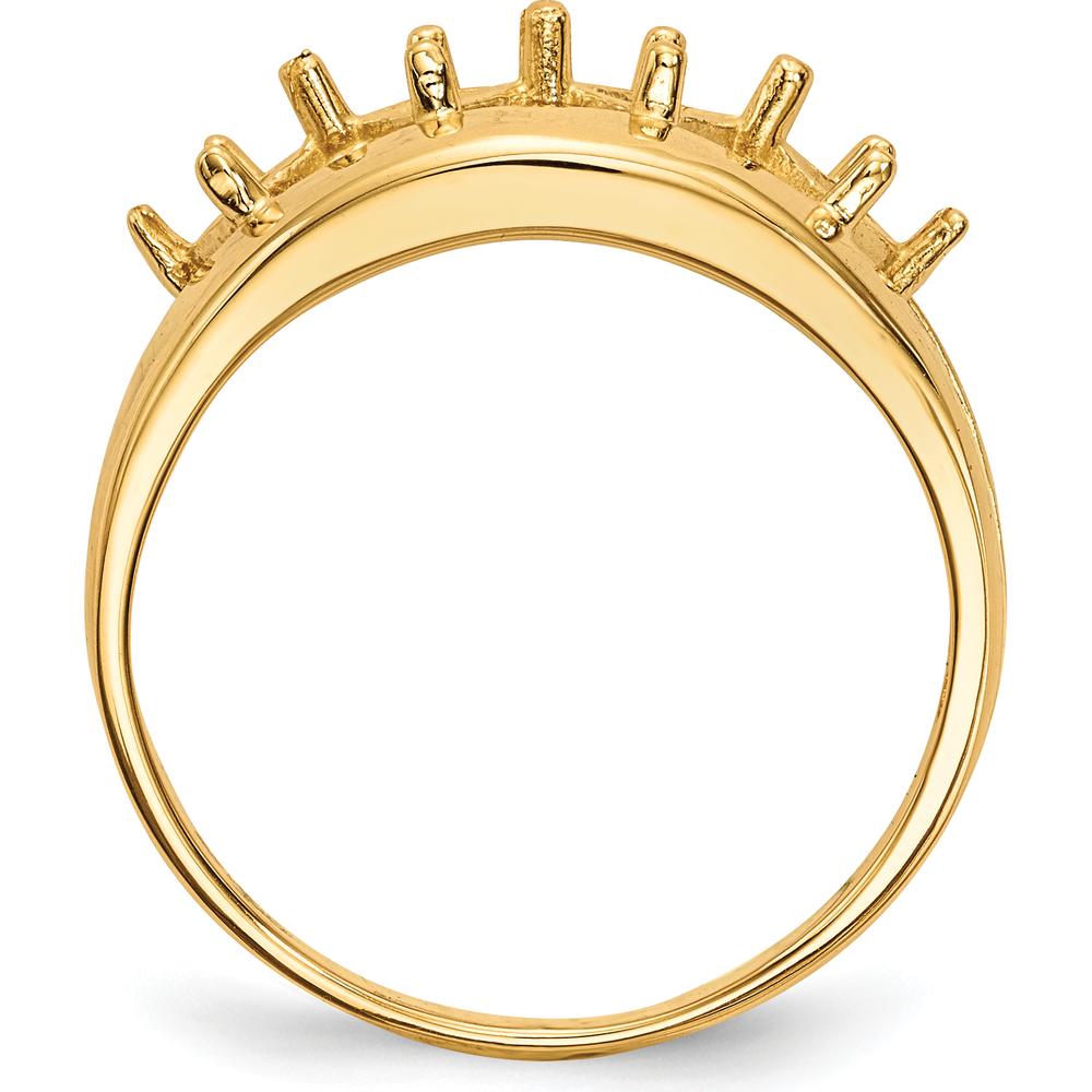 14K Yellow Gold Multicolor Princess-Cut Gemstone Ring for Women by Oro Pregiato
