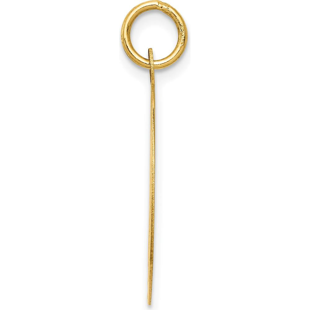 14K Yellow Gold "My Confirmation" Round Pendant with Engraved Dove Motif by Oro Pregiato