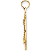 14K Yellow Gold Mystic CT Lighthouse Pendant by Oro Pregiato