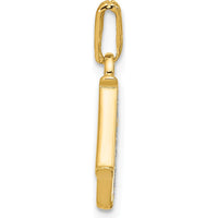 14K Yellow Gold "N" Initial Pendant with Round Diamonds - 0.01 Carat Total Diamond Weight by Oro Pregiato