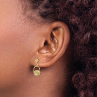 14K Yellow Gold Nantucket Basket Drop Earrings with Polished Finish by 0