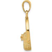 14K Yellow Gold Nantucket Basket Pendant - 25mm Length by Oro Pregiato