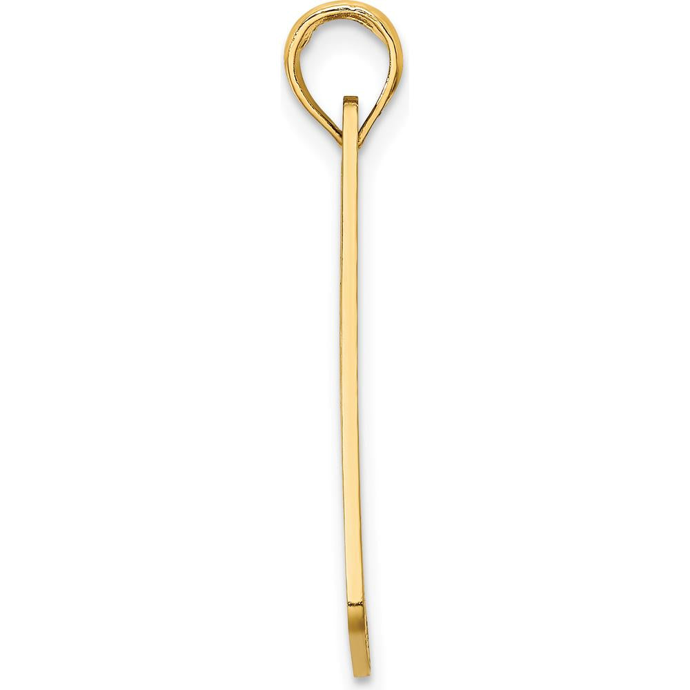 14K Yellow Gold New Jersey Long Beach Island License Plate Pendant Charm by Oro Pregiato