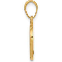 14K Yellow Gold New York City Apple Pendant Featuring Statue of Liberty and Empire State Building by Oro Pregiato