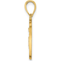 14K Yellow Gold New York City Skyline Apple Pendant with Statue of Liberty Charm by Oro Pregiato