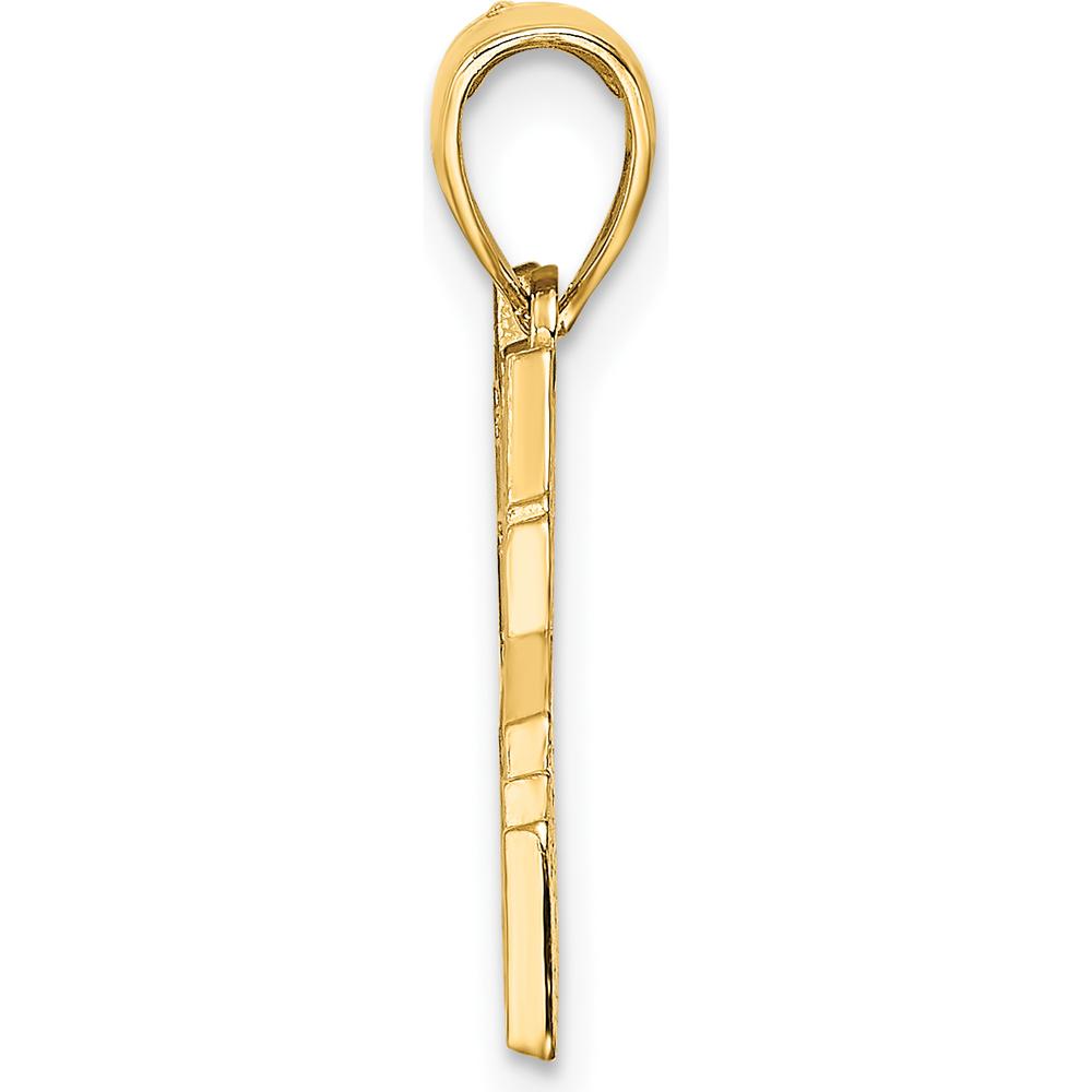 14K Yellow Gold New York Skyline Taxi Pendant - 16.8mm Length by Oro Pregiato