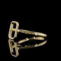 14K Yellow Gold North-South Bezel Set Emerald Cut Lab Diamond Solitaire Ring - 2.11 Carat Total Weight E VVS2 GIA Certified - Covaloro Fine Jewelry