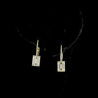 14K Yellow Gold North-South Drop Earrings with Emerald Cut Lab Diamonds - 2.13 Carats Total Diamond Weight - Covaloro Fine Jewelry