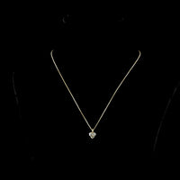 14K Yellow Gold North-South Heart Shaped Solitaire Pendant with Half Bezel Set Lab Diamond - 1.51 Carats Center, 1.53 Carats Total Diamond Weight - Covaloro Fine Jewelry
