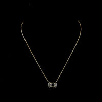 14K Yellow Gold North-South Moval Cut Lab Diamond Solitaire Pendant - 2.65 Carat Total Weight, E-F Color VS2 Clarity - Covaloro Fine Jewelry