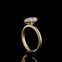 14K Yellow Gold North-South Pear Shaped Lab Diamond Solitaire Ring - 1.32 Carat E VS1 IGI Certified - Covaloro Fine Jewelry