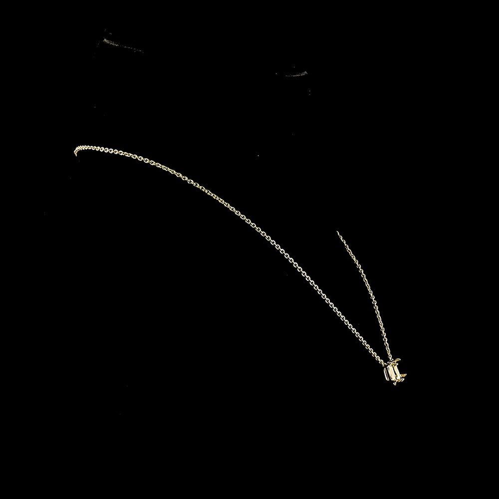 14K Yellow Gold North-South Pendant with 1.58 Carats Cushion Brilliant and 1.53 Carats Oval Cut Lab Diamonds - D VS1 GIA Certified - 3.11 Carat Total Weight - Covaloro Fine Jewelry