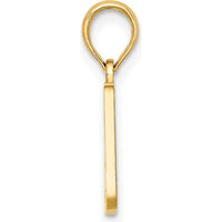 14K Yellow Gold OBX North Carolina License Plate Charm - Textured Design by Oro Pregiato