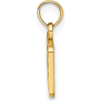 14K Yellow Gold OBX North Carolina License Plate Charm - Textured Gold Pendant by Oro Pregiato