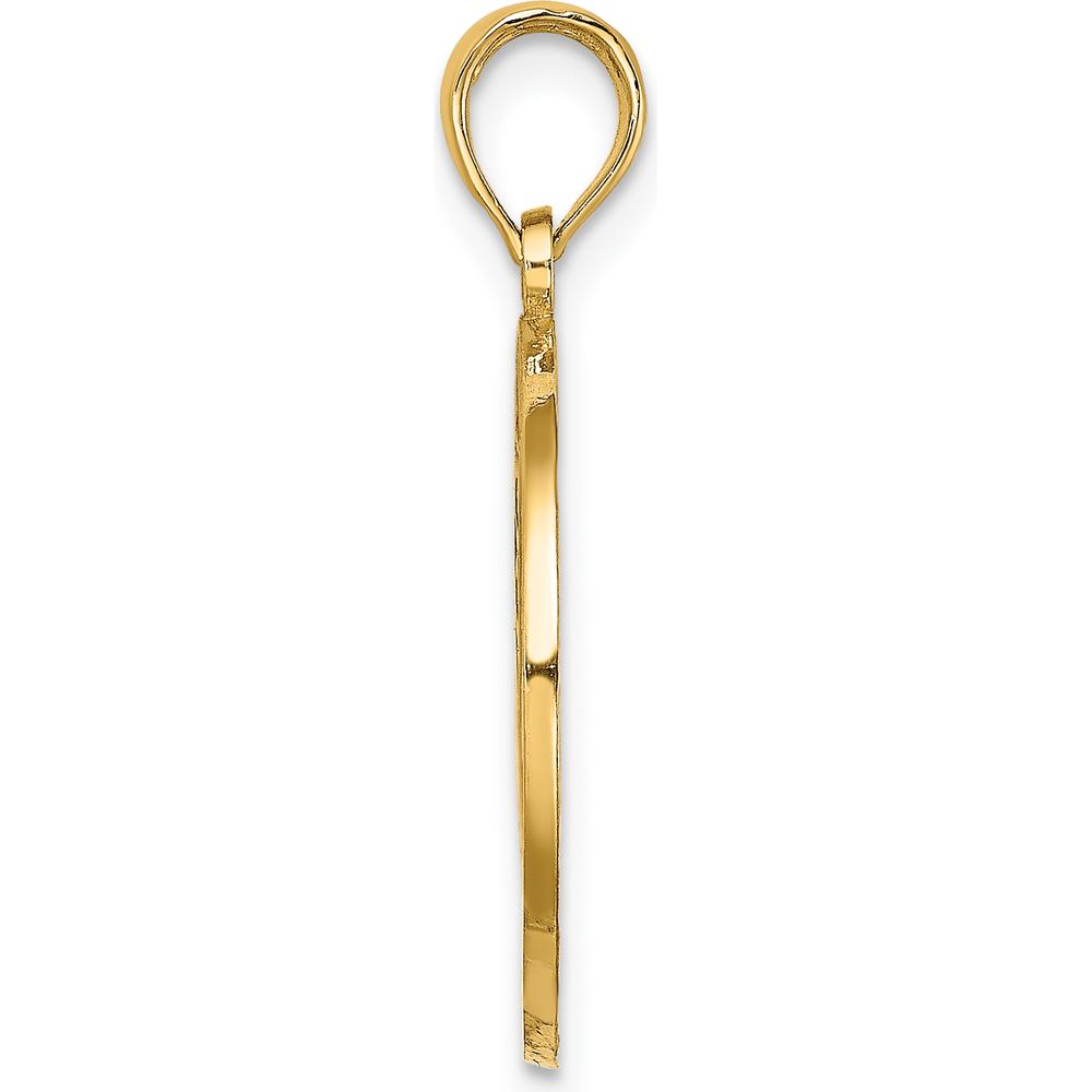 14K Yellow Gold Ocean City Crab Charm Pendant - 19.1mm by Oro Pregiato