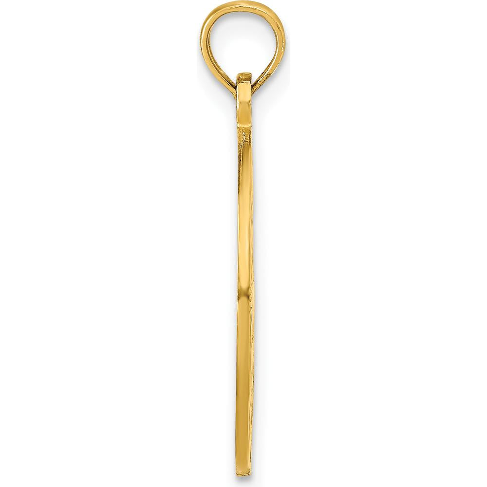 14K Yellow Gold Ocean City Dolphins Pendant with Polished Finish by Oro Pregiato
