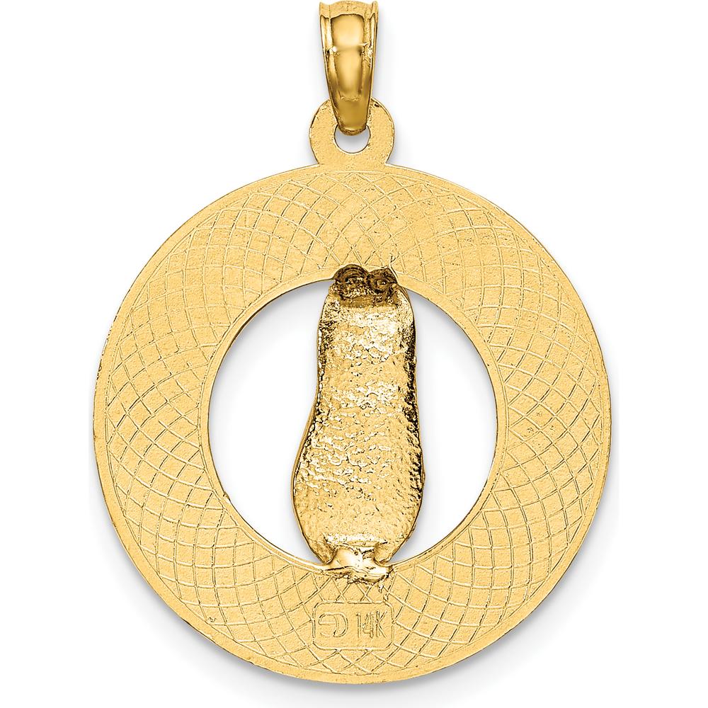 14K Yellow Gold Ocean City NJ Flip Flop Charm Pendant - 19.3mm Length by Oro Pregiato