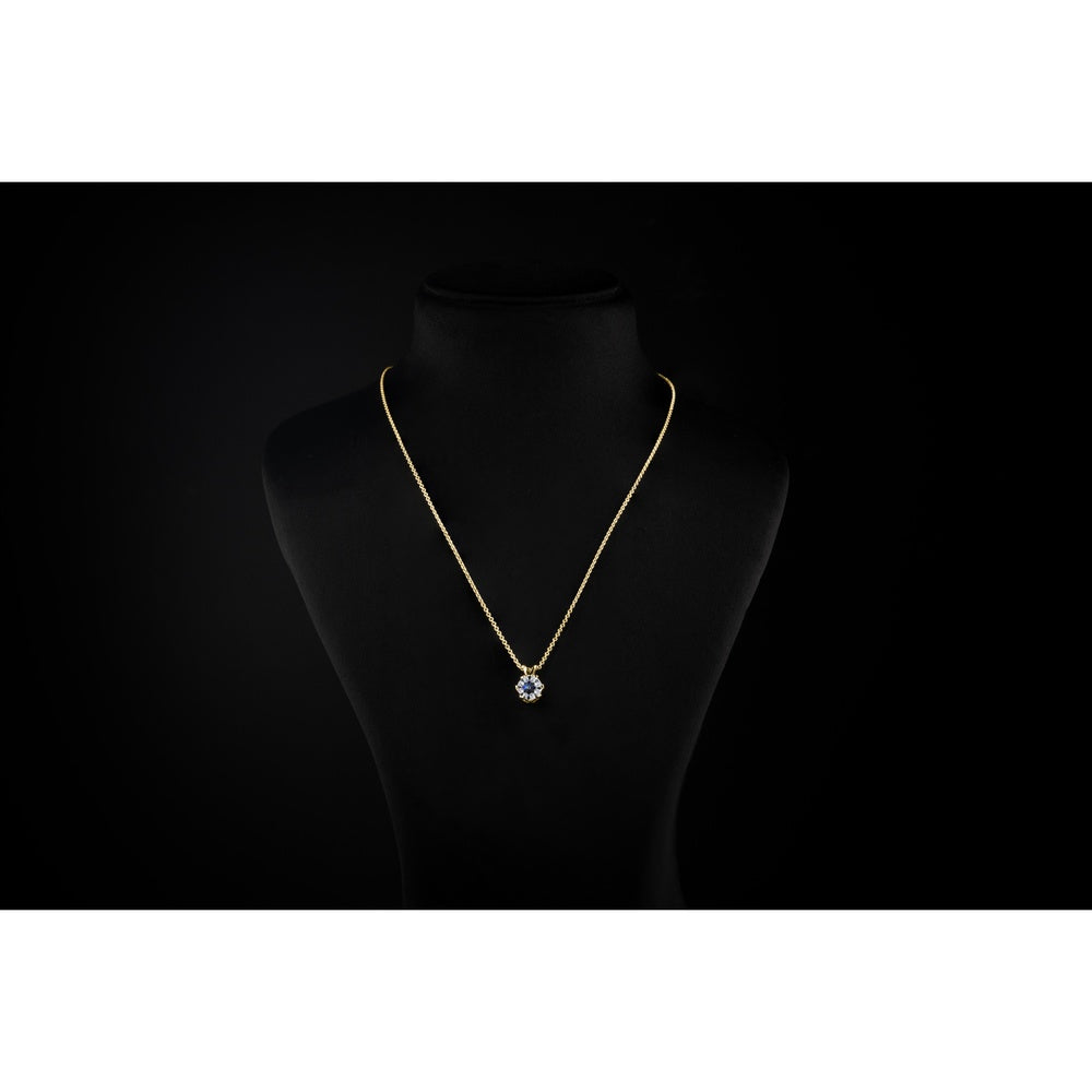 14K Yellow Gold Old European Cut Solitaire Pendant with 1.54 Carat Lab Grown Diamond, D VVS2 Clarity - Covaloro Fine Jewelry